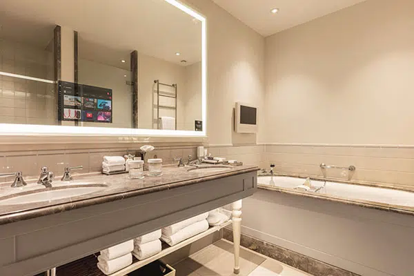 bathroom mirror integrated with industrial panel PC
