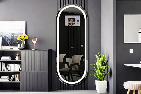 oval pill full length smart mirror