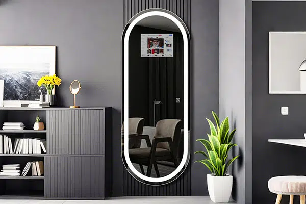 oval pill full length smart mirror